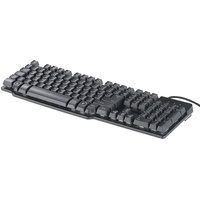 GeneralKeys Halbmechanische USB-Gaming-Tastatur, 7-farbig beleuchtet, wasserfest