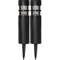 Star Trading Wegeleuchte Kunststoff 7x28 cm 2er Set schwarz