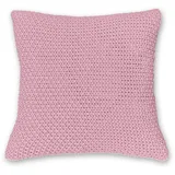Wometo Kissenbezug Strick 45 x 45 cm Rosa