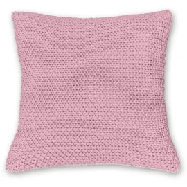 Wometo Kissenbezug Strick 45 x 45 cm Rosa