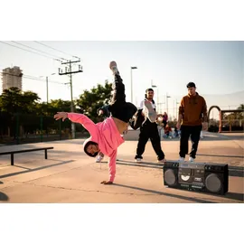 Medion P66538 Kassettenrecorder (Retro Ghettoblaster mit CD-Player, 80er, groß, USB, SD, CD, Kassetten MC, DAB+ Radio Teleskopantenne, Bluetooth, Kassettendeck, Aufnahmefunktion