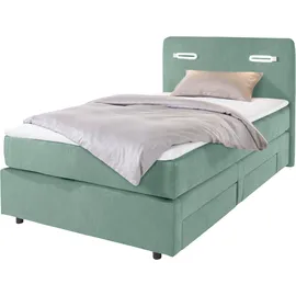 INOSIGN Boxbett Luan, Schubkästen, LED-Beleuchtung und Topper, in Breite 120 cm und 180 cm