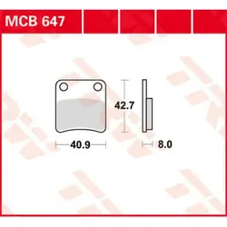 TRW Lucas Bremsbelag MCB647