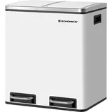 Songmics Mülltrenner 2 x 15,0 l weiß