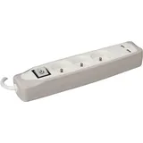 Perel 3-fach-Steckdose mit Schalter, 3 Steckdosen Typ E, 2 USB-Ladebuchsen, Kabel 1.5 m, 3G1.5, Innenbereich, Weiß