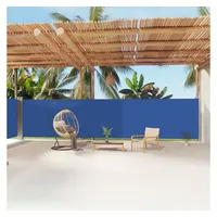 vidaXL Seitenmarkise Ausziehbar Blau 180x1200 cm