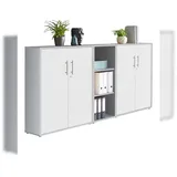 moebel-dich-auf TABOR 8 Büroschrank 0,8 x 0,4 x 1,8 grau