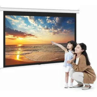 ZYXQQJ Rollo-Leinwand 16:9 Heimkino Beamer Leinwand Tragbare Projektionswand Wandmontage Projektion Leinwand 50 Zoll, 60 Zoll, 72 Zoll(4:3,50inch)