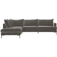 daslagerhaus Ecksofa Sofakombination "Tina S" Stoff grau