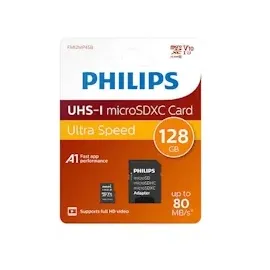Philips microSDHC Ultra Speed 128GB Class 10 UHS-I + SD-Adapter