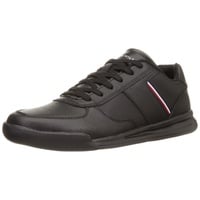 Tommy Hilfiger Herren Low Lightweight Leder Sneaker, Schwarz, 40 EU