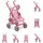 Moni Puppenwagen Flower Garden