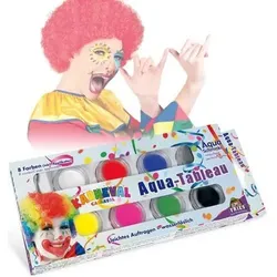 Aqua Tableau Karneval, 8 Farben inklusive Pinsel, 32 g