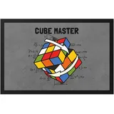 Hey!Print Cube Master Zauberwürfel Fußmatte Rubik Cube Magic Würfel Retro Rubi Vintage Nerd
