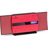 AUNA Stereoanlage V-20, rot, CD, DAB+, Radio, Bluetooth, USB, AUX ✅