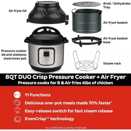 Instant Pot Duo Crisp 11-in-1 Edelstahl