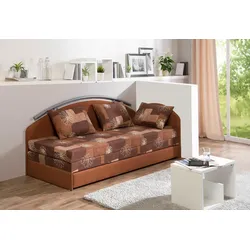 Schlafsofa MAINTAL, braun, B:198cm H:86cm T:84cm, Sofas