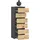 akord furniture factory Akord Kommode 40 x 109 x 35 cm Graphitgrau / Eiche Artisan