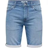 Only & Sons Jeans-Shorts in Blau XXL