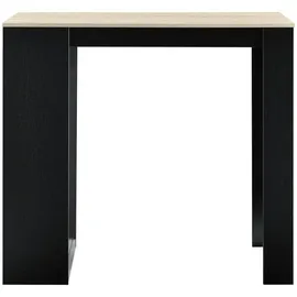 [en.casa] Bartisch Kouvola 110 x 50 x 103 cm Schwarz/Eiche-Optik
