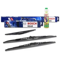 Bosch Wischer vorne +hinten +Scheibenreiniger für Citroën, Hyundai, Mitsubishi, Nissan, Peugeot, Toyota