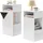 songmics home Nachttisch 2er Set, superschnelle werkzeuglose Montage, Toolless-Technologie, Nachtschrank mit Schublade, Beistelltisch schmal, platzsparend, 30 x 25 x 59,4 cm, Schneeweiß LET912WE01