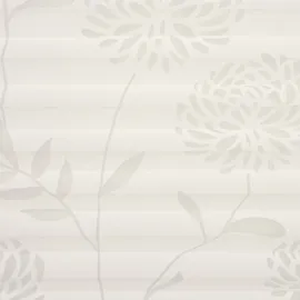 LIEDECO Plissee Floral 90 x 130 cm Klemmfix/weiß