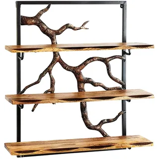 Kobolo Wandregal 59 x 20 x 66 cm Braun