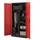 Jan Nowak Mehrzweckschrank, Rot, Anthrazit, Metall, 90x185x45 cm Arbeitszimmer, Aktenschränke