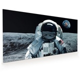 Primedeco Küchenrückwand Küchenrückwand Spritzschutz Glas mit Motiv Astronaut 120 cm x 60 cm