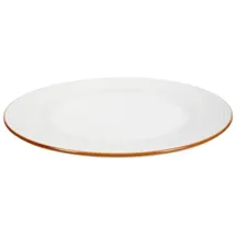 HIT Trading Speiseteller TAKI, Ø 27 cm - Karamell - Weiß - Porzellan - mit Rillenoptik