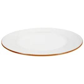 HIT Trading Speiseteller TAKI, Ø 27 cm - Karamell - Weiß - Porzellan - mit Rillenoptik