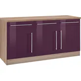 KOCHSTATION Unterschrank »KS-Samos«, Breite 150 cm, lila