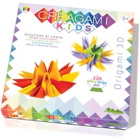 CreativaMente Creagami 3178842 Origami 3D, Papierskulptur Kids Kreisel, Bastelset für Erwachsene und Kinder ab 5 Jahren, 110 Teile