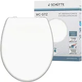Schütte WC-Sitz WHITE, mit Absenkautomatik und Schnellverschluss