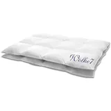 HANSKRUCHEN GmbH HANSKRUCHEN Wolke 7 Daunenbettdecke 155x220 cm Warm 90% Daunen waschbar Allergiker Winterdecke atmungsaktiv Bettdecke weiss - Weiß