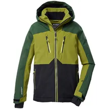 KILLTEC Skijacke »KSW 190 BYS SKI JCKT« Killtec Kids Skijacke: wasserdicht, atmungsaktiv, Colourblock Design Killtec schwarz / khaki / dunkel waldgrün, 152