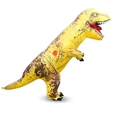 Geerypsy Dinosaurier Aufblasbares Kostüm für Kind (110cm-140cm) Lustiges T-Rex-Kostüm für Karneval Halloween Partys Weihnachten Festival