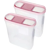 BestLivings Frischhaltebox Schüttdose 4,5 Liter 2er Pack / Altrose
