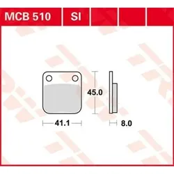 TRW Bremsbelagsatz MCB510SI Bremsbeläge,Bremsklötze,Bremssteine,Bremsbeläge & Bremsbelagsatz,Bremsklötze & Bremsbelagsatz