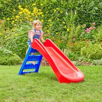 PalPlay Junior Faltbare Rutsche für Kleinkinder und Kinder ab 18 Monaten + Kinder Outdoor Spielgeräte. Ideale erste Rutsche für Kleinkinder und junge Kinder, Rot/Blau
