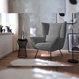 KAWOLA Sessel IVA Relaxsessel Cord grau