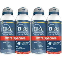 Etiaxil Deodorant Mann Anti-Transpirant Kontrolle 48 h - Aerosol 2er Pack x 150ml