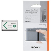 Sony NP-BX1 Li-Ion Akku (Typ X, 3,6V, 1240mAh) für Cyber-Shot & PCK-LM15 Robuste LCD-Schutzabdeckung für DSC-RX1/DSC-RX100