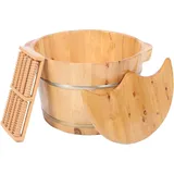 DOPWii Fußmassagegerät 1 Set Holz Fuß-Spa-Massagegerät Pediküre-Wanne Fußbadewanne