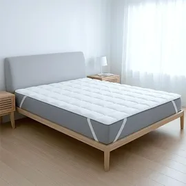 The White Stone Topper Gepolsterter Matratzenschoner 90 x 200 cm Weiß