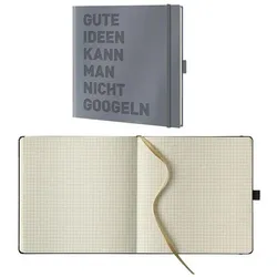 Lediberg Notizbuch »gute Ideen« kariert Sonderformat 240 Seiten