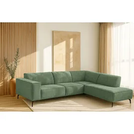 Home Affaire Eckcouch Lederoptik 2-Sitzer Grün