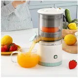 YINDN Entsafter elektrischer Entsafter, tragbare USB-Aufladung, Saftpresse, 1600mAh, Fruchtentsafter, Zitruspresse, 45W, Slow Juicer, Weiß weiß