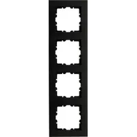 Heinrich Kopp Kopp 407150007 HK07 PURE-Abdeckrahmen 4-fach Farbe:schwarz matt